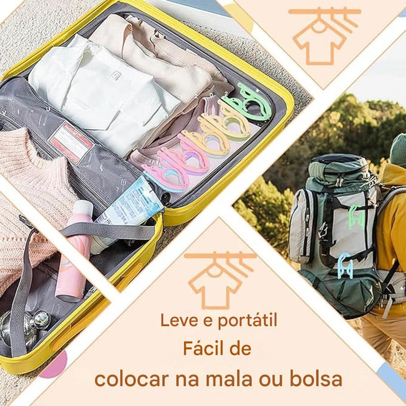 Kit de Cabide Dobrável Portátil Infantil para Viagens e Uso Doméstico | Home Ideal