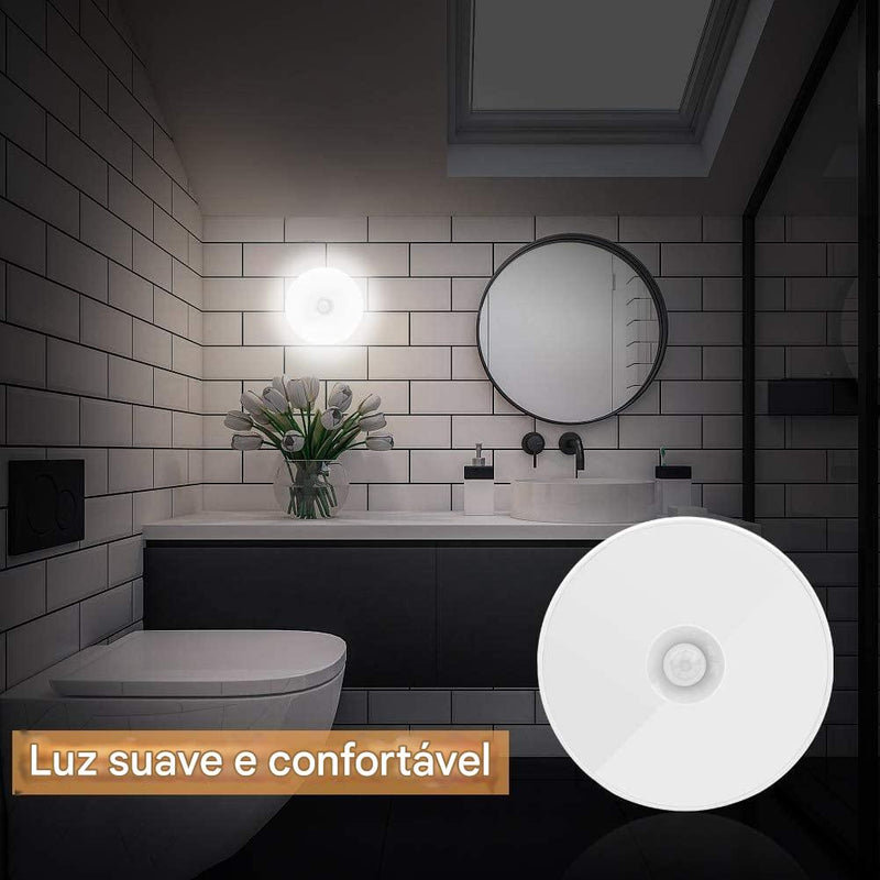 Luz com Sensor de Movimento para Armários, Guarda-Roupas e Cabeceira Branca LED - Home Ideal