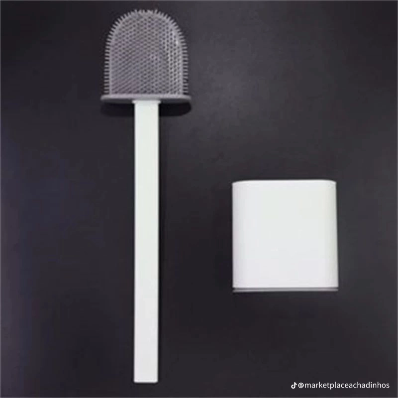 Escova Sanitária em Silicone com Suporte – Praticidade e Higiene para Seu Banheiro - Home Ideal