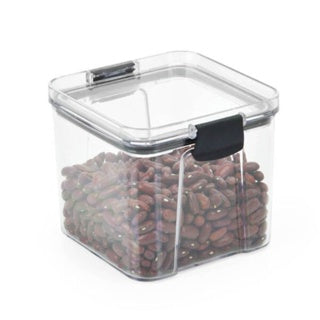 Pote Hermético Porta Mantimentos Quadrado Transparente com Trava - Home Ideal