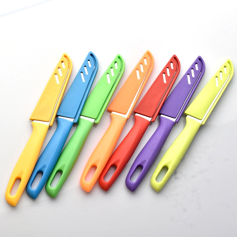 Kit 4 Facas de Cozinha em Aço Inox com Bainha Protetora - Home Ideal