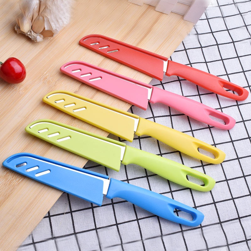 Kit 4 Facas de Cozinha em Aço Inox com Bainha Protetora - Home Ideal